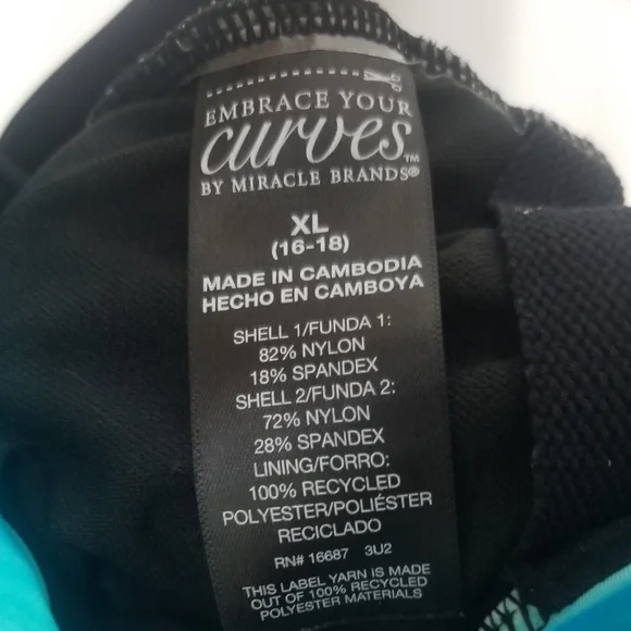 For warm vacations- EUC blue and black swimsuit - Picture 3 of 5